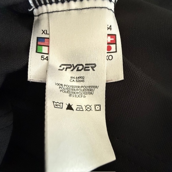 Spyder Men's Active Shirt 1/4  Zip Long Sleeve Performance Pullover Black XL - Picture 8 of 8